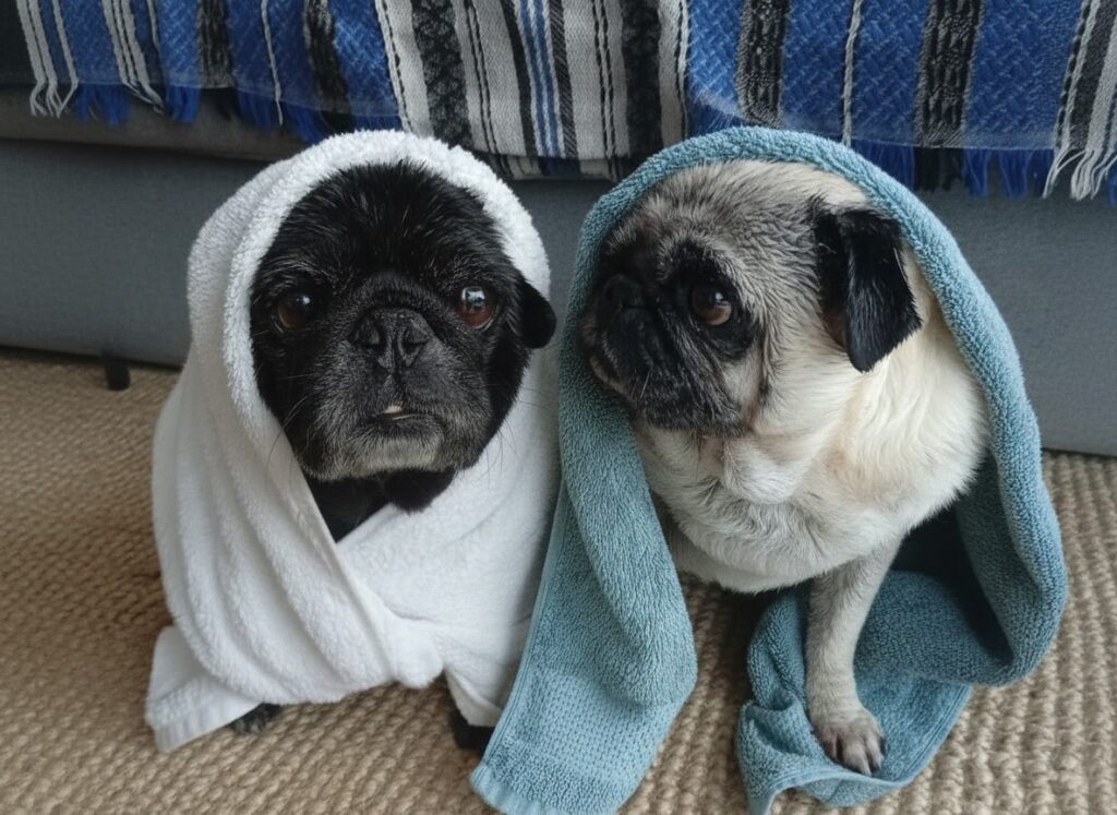 rain and pugs
